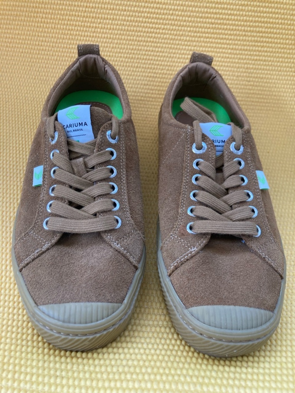 Cariuma Oca Low Top Suede Sneakers Women’s Size 9.5 color Burnt Sand - Picture 2 of 7